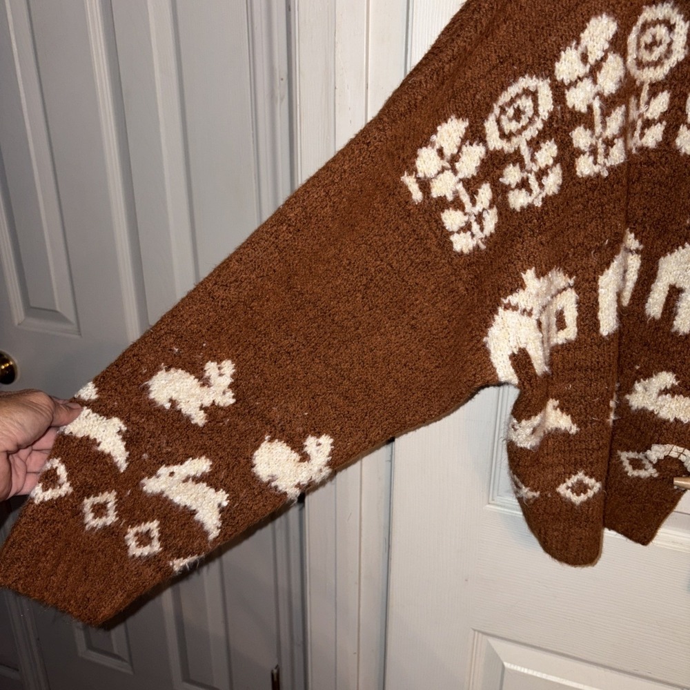 NWT $198 Free People Home Sweet Home XL Cardigan Cottagecore Toggle Sweater - Picture 8 of 13
